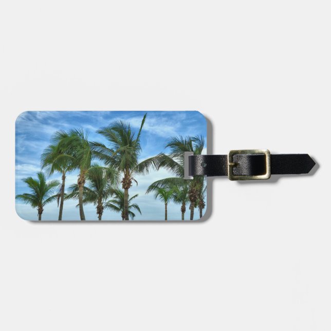 Etiqueta De Bagagem Tarde tropical personalizada (Frente Horizontal)