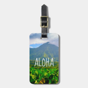 Etiqueta De Bagagem Taro Fields, Hanalei, Kauai, Havaí