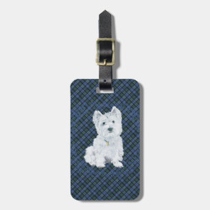 Etiqueta De Bagagem Tartan Black Watch Westie