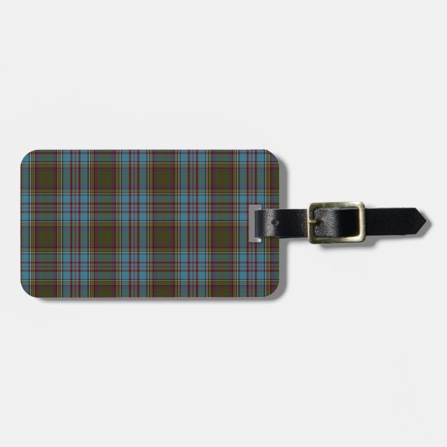Etiqueta De Bagagem Tartan da família do clã de Anderson (Frente Horizontal)