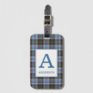 Etiqueta De Bagagem Tartan de Anderson do clã Monogrammed