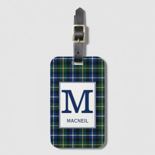 Etiqueta De Bagagem Tartan de MacNeil do clã Monogrammed