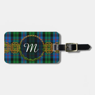 Etiqueta De Bagagem Tartan de Morrison do monograma