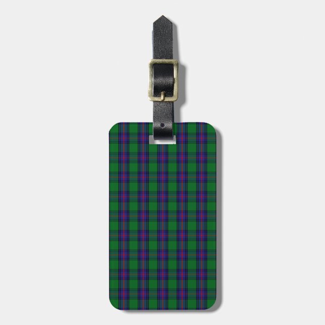 Etiqueta De Bagagem Tartan de Shaw do clã (Frente Vertical)