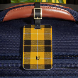 Etiqueta De Bagagem Tartan do Clã Barclay com Monograma
