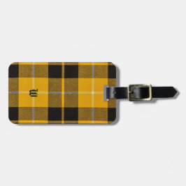 Etiqueta De Bagagem Tartan do Clã Barclay com Monograma