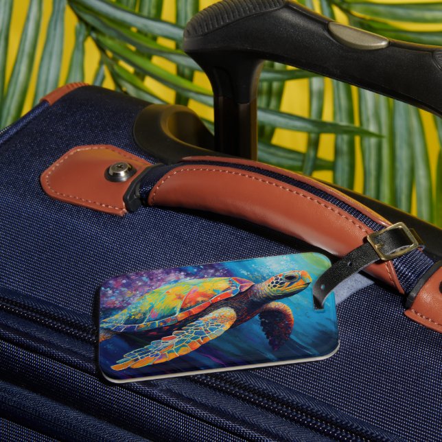 Etiqueta De Bagagem Tartaruga-do-mar (Frente Insitu 3)