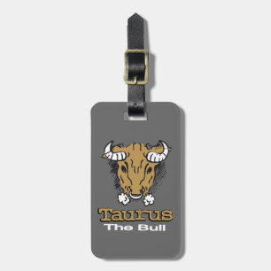 Etiqueta De Bagagem Taurus o Tag cinzento da bagagem da identificaçã