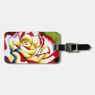 Etiqueta De Bagagem Tea Rosa watercolor original art Flower