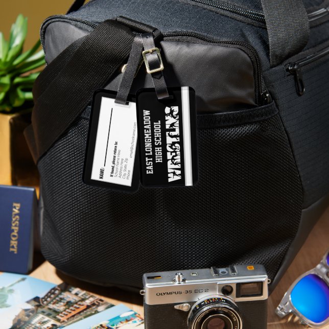 Etiqueta De Bagagem Team Wrestling Gear Bag (Frente e verso)