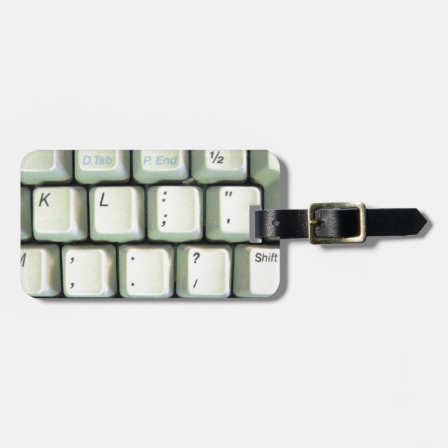 Etiqueta De Bagagem Teclado de Máquina (Frente Horizontal)