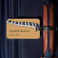 Teclado de Piano Moderno em Dourado, Personalizado