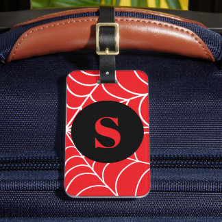 Etiqueta De Bagagem Teia de Aranha Personalizada Inicial Adicionar Nom