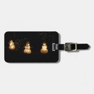 Etiqueta De Bagagem Tela de luz de feriado Snowman