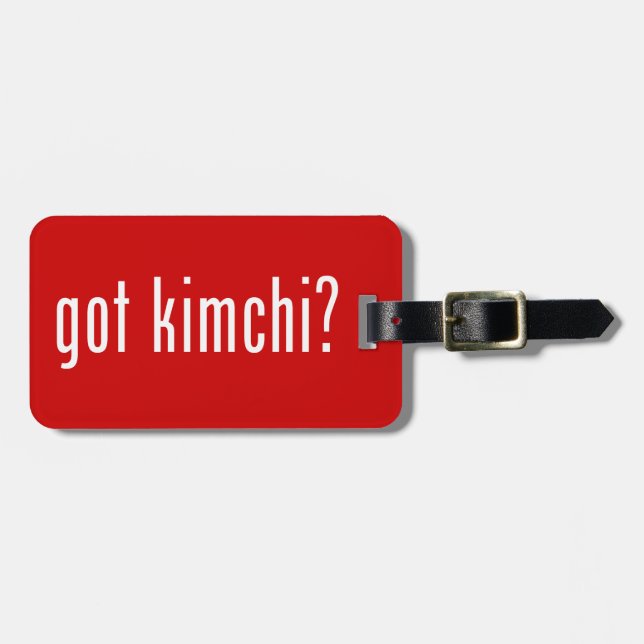 Etiqueta De Bagagem tem kimchi? (Frente Horizontal)