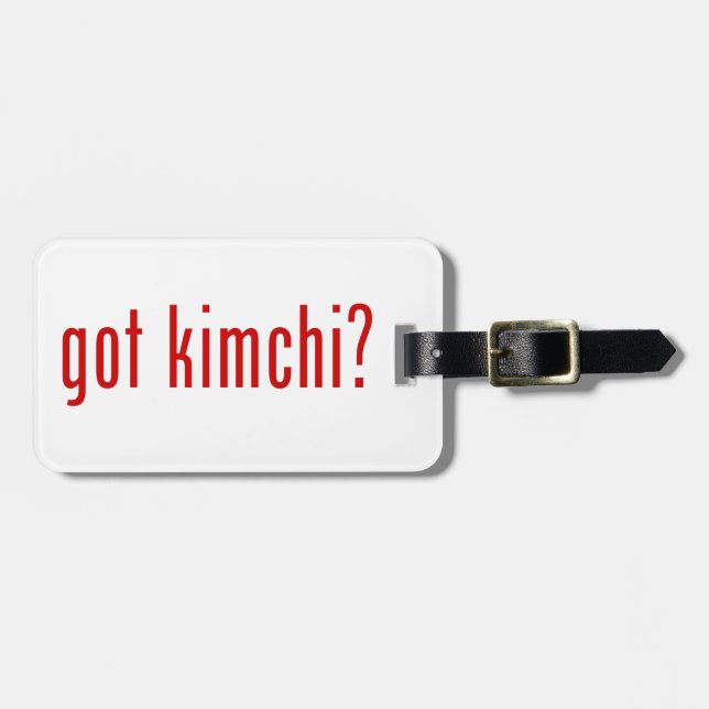Etiqueta De Bagagem tem kimchi? (Frente Horizontal)