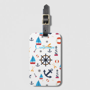 Etiqueta De Bagagem Tema náutico Thunder_Cove