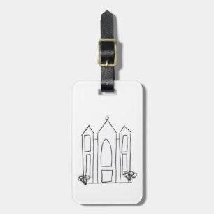Etiqueta De Bagagem Templo Mórmon de Salt Lake City simples moderno