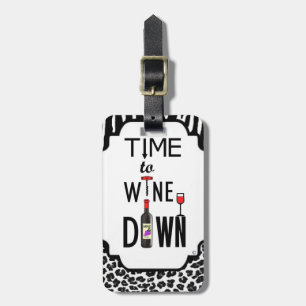 Etiqueta De Bagagem Tempo para Vinho