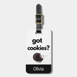 Etiqueta De Bagagem "Tenho Cookies" Engraçado