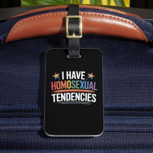 Etiqueta De Bagagem Tenho tendências homossexuais LGBTQ Orgulho Rainbo
