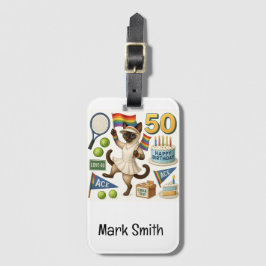 Etiqueta De Bagagem Tênis 50º aniversário para os amantes de gatos