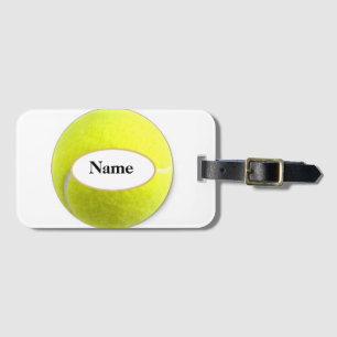 Etiqueta De Bagagem tennisball com seu nome nele