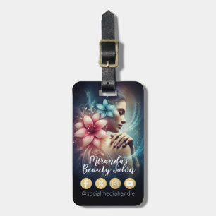 Etiqueta De Bagagem Terapêutica de Massagem Terapia Mãos Energia Spa B