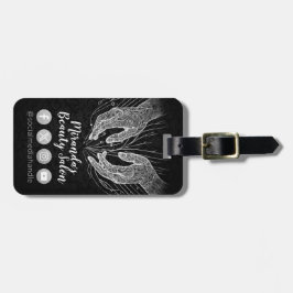 Etiqueta De Bagagem Terapêutica de Massagem Terapia Mãos Energia Spa B