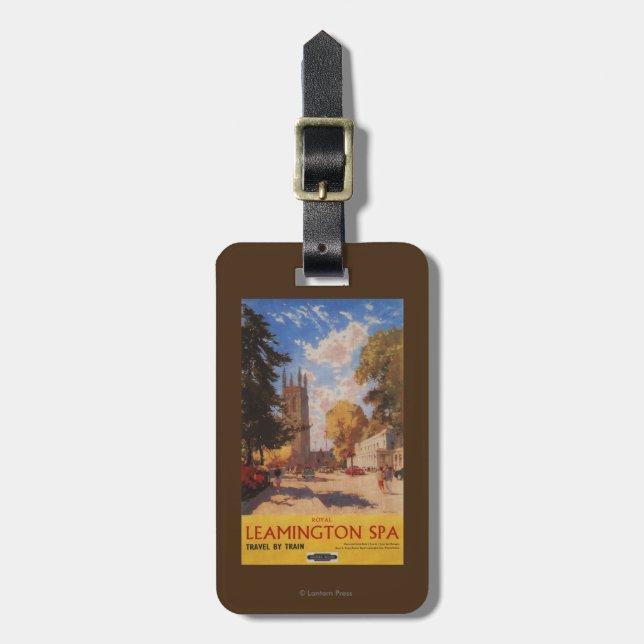 Etiqueta De Bagagem Termas reais, poster britânico das estradas de (Frente Vertical)