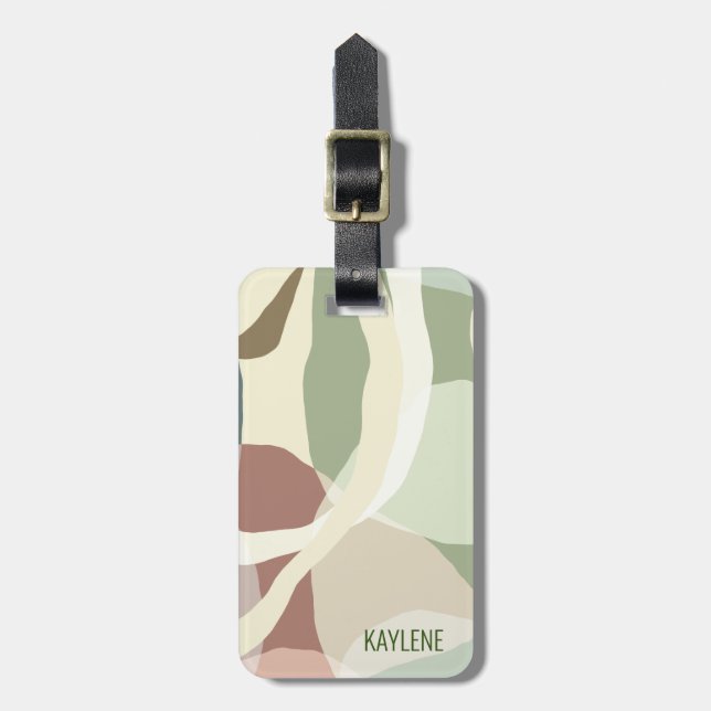 Etiqueta De Bagagem Terra abstrato (Frente Vertical)