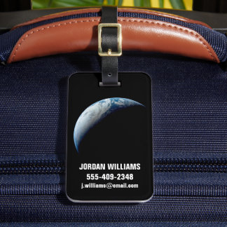 Etiqueta De Bagagem Terra Crescente Tirada Da Missão Apollo 4.