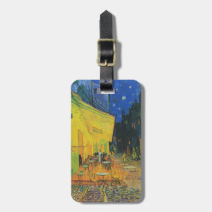 Etiqueta De Bagagem Terraço do café de Van Gogh na noite 1888