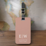 Etiqueta De Bagagem Terracotta Modern Monograma Minimalista<br><div class="desc">Eleve sua experiência de viagem com nossa Tag de bagagem monográfica clássica e moderna minimalista e elegante. Esse acessório meticulosamente projetado combina elegância de eterno com minimalismo contemporâneo, garantindo que sua bagagem se destaca com sofisticação. Feito com precisão e atenção aos detalhes, esta etiqueta de bagagem é mais do que...</div>