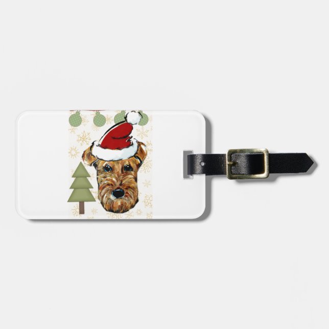 ETIQUETA DE BAGAGEM TERRIER AIREDALE (Frente Horizontal)
