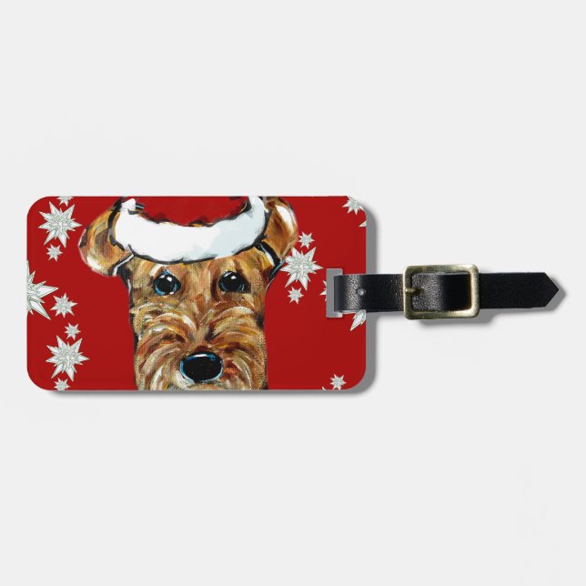 ETIQUETA DE BAGAGEM TERRIER AIREDALE (Frente Horizontal)