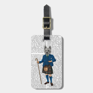 Etiqueta De Bagagem Terrier, West Highland, em Kilt 3