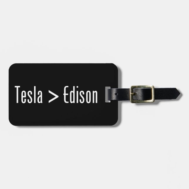 Etiqueta De Bagagem Tesla > Edison (Frente Horizontal)