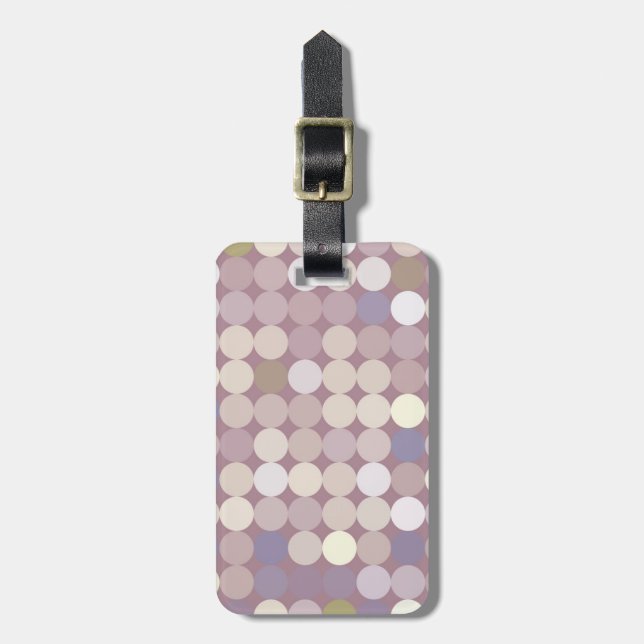 Etiqueta De Bagagem Teste padrão abstrato dos círculos do tecido (Frente Vertical)