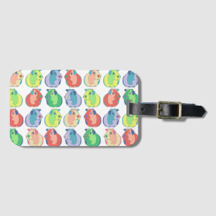 Etiqueta De Bagagem Teste padrão da cobaia do pop art