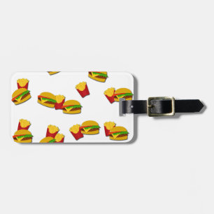 Etiqueta De Bagagem Teste padrão da comida lixo