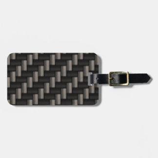 Etiqueta De Bagagem Teste padrão de Carbonfiber Checkered