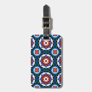 Etiqueta De Bagagem Teste padrão de Suzani com ornamento corajoso