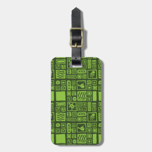 Etiqueta De Bagagem Teste padrão de Tiki