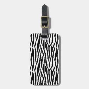 Etiqueta De Bagagem Teste padrão do design do impressão da zebra do