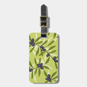 Etiqueta De Bagagem Teste padrão verde-oliva