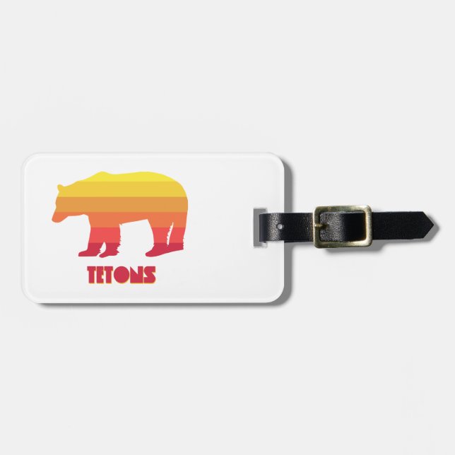 Etiqueta De Bagagem Tetons Bear (Frente Horizontal)