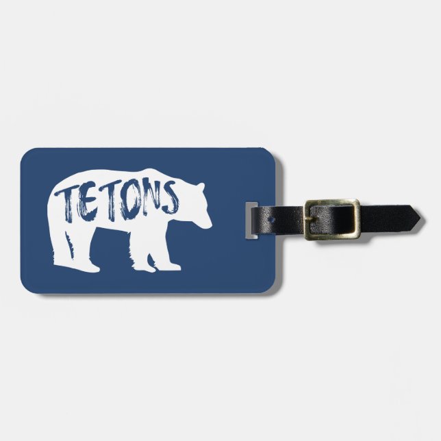 Etiqueta De Bagagem Tetons Bear (Frente Horizontal)