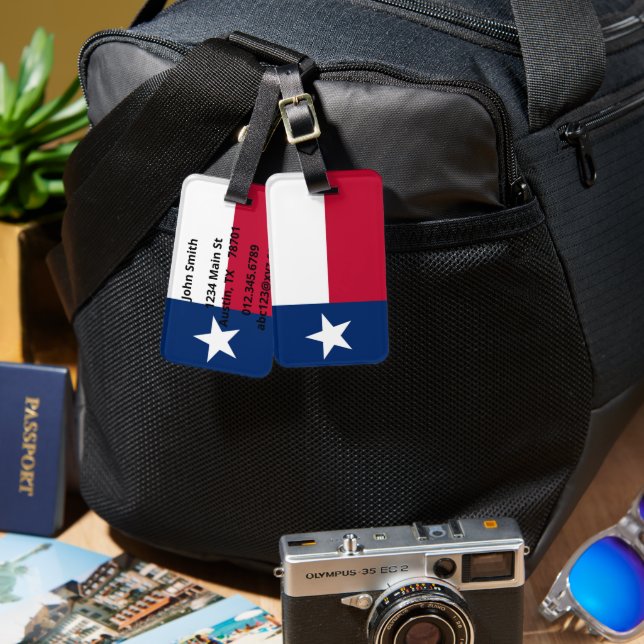 Etiqueta De Bagagem Texas (Frente e verso)