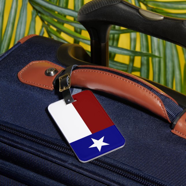 Etiqueta De Bagagem Texas: Bandeira do Texas (Frente Insitu 1)